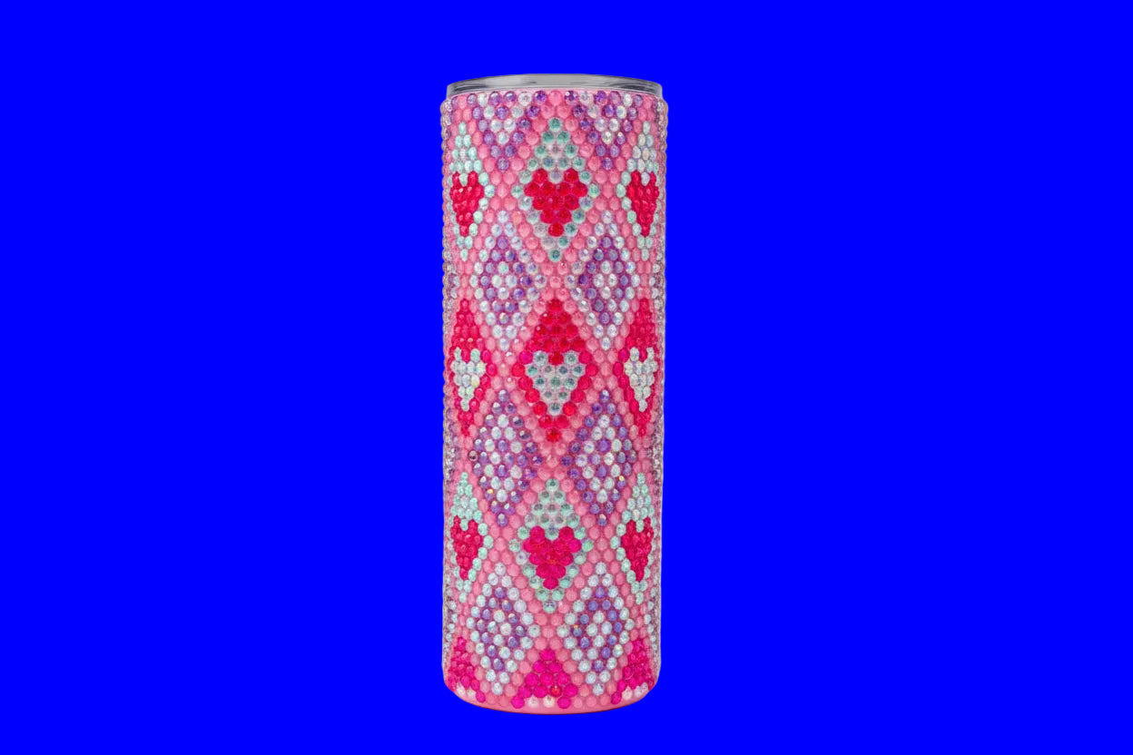 Diamonds and hearts 20 oz stainless steel tumbler