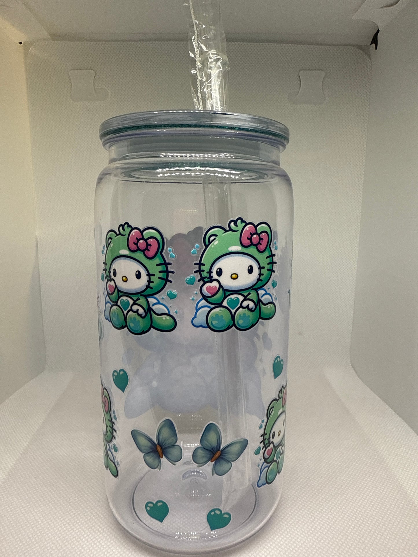 Lil kitty 16 oz acrylic glass can