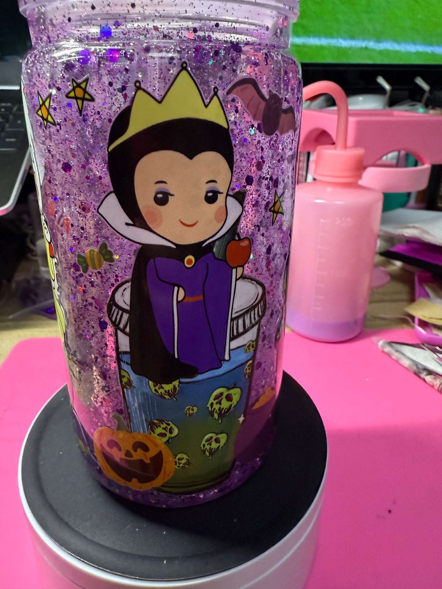 Lil Villainess’ 16 oz acrylic glass can snow globe