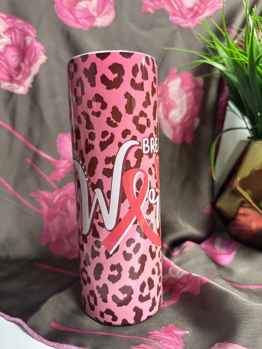 20 oz Breast Cancer Warrior Stainless Steel Tumbler