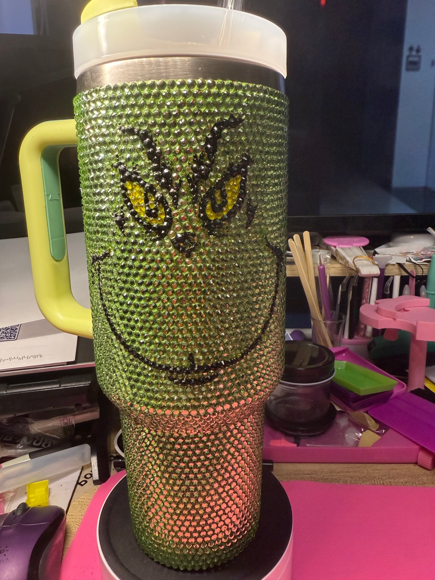 You’re a mean one…40 oz stainless steel tumbler