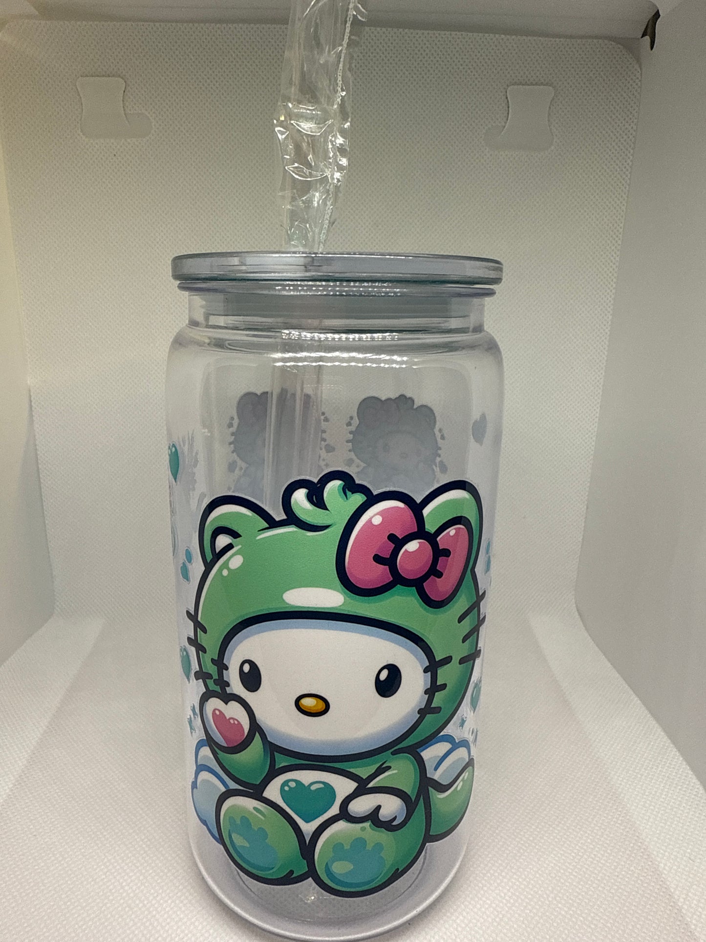 Lil kitty 16 oz acrylic glass can
