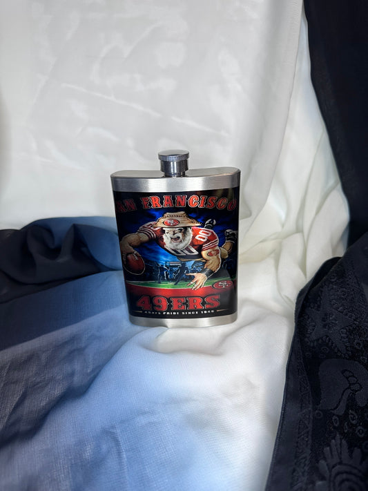 Custom 8 oz Stainless steel 49ers flask