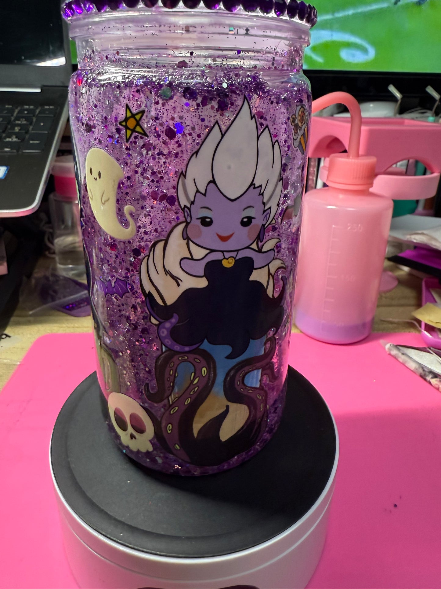 Lil Villainess’ 16 oz acrylic glass can snow globe