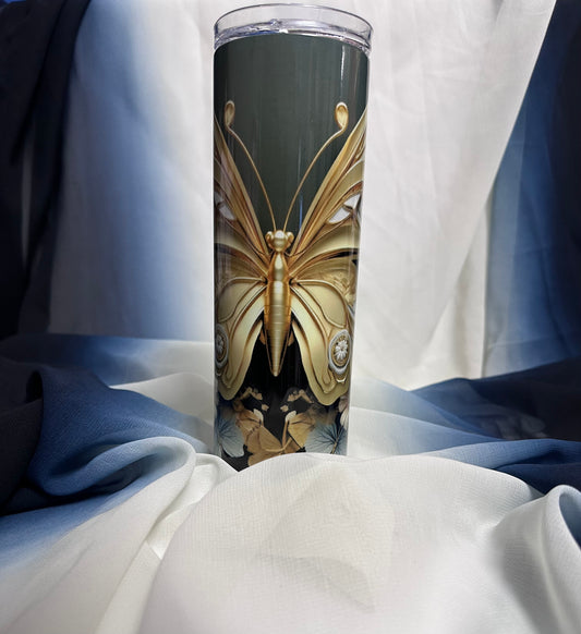 Custom 20 oz 3D Butterfly Tumbler