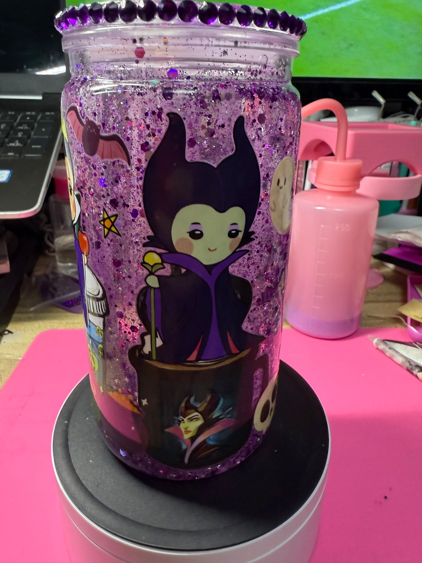 Lil Villainess’ 16 oz acrylic glass can snow globe