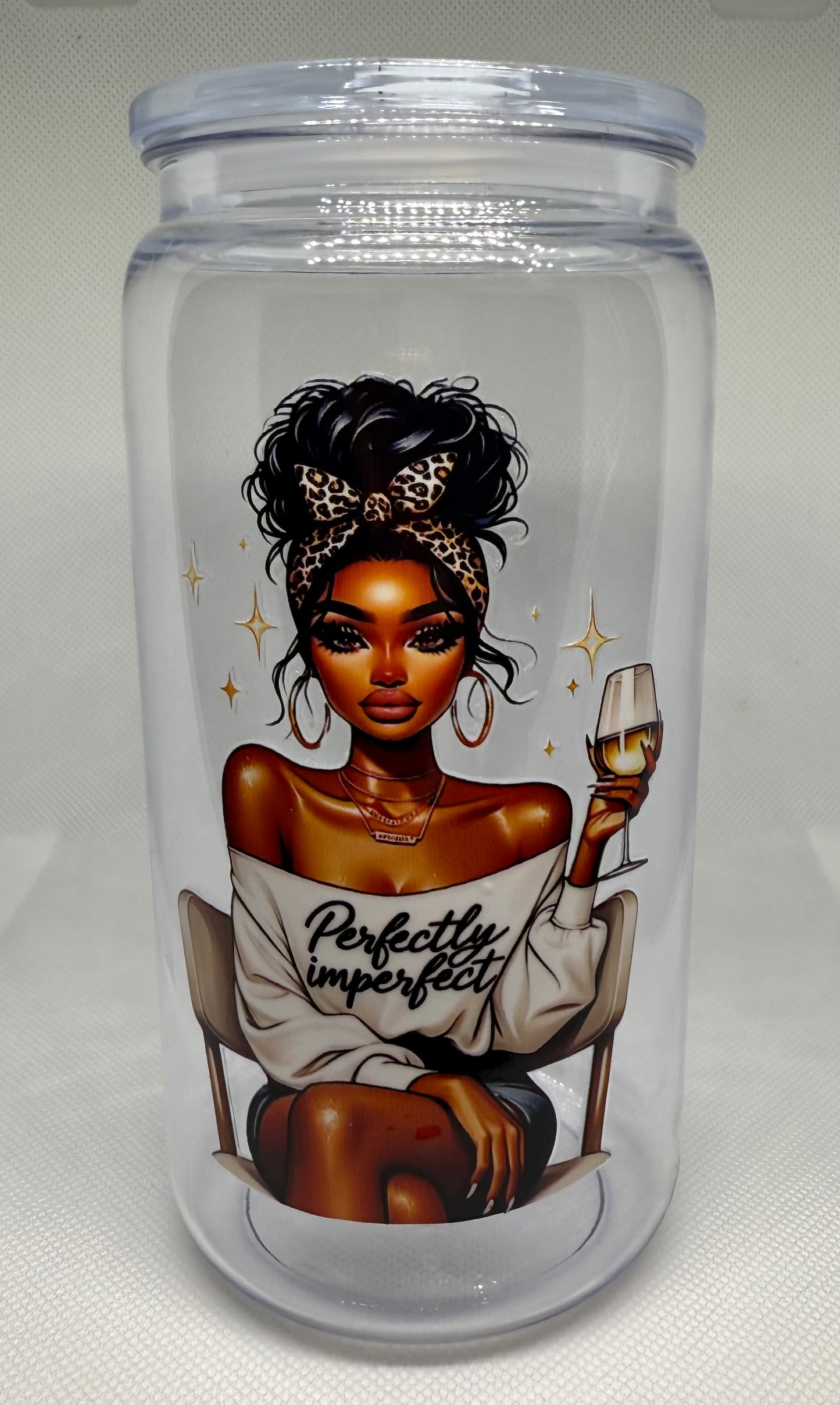 Perfectly Imperfect 16 oz acrylic glass can