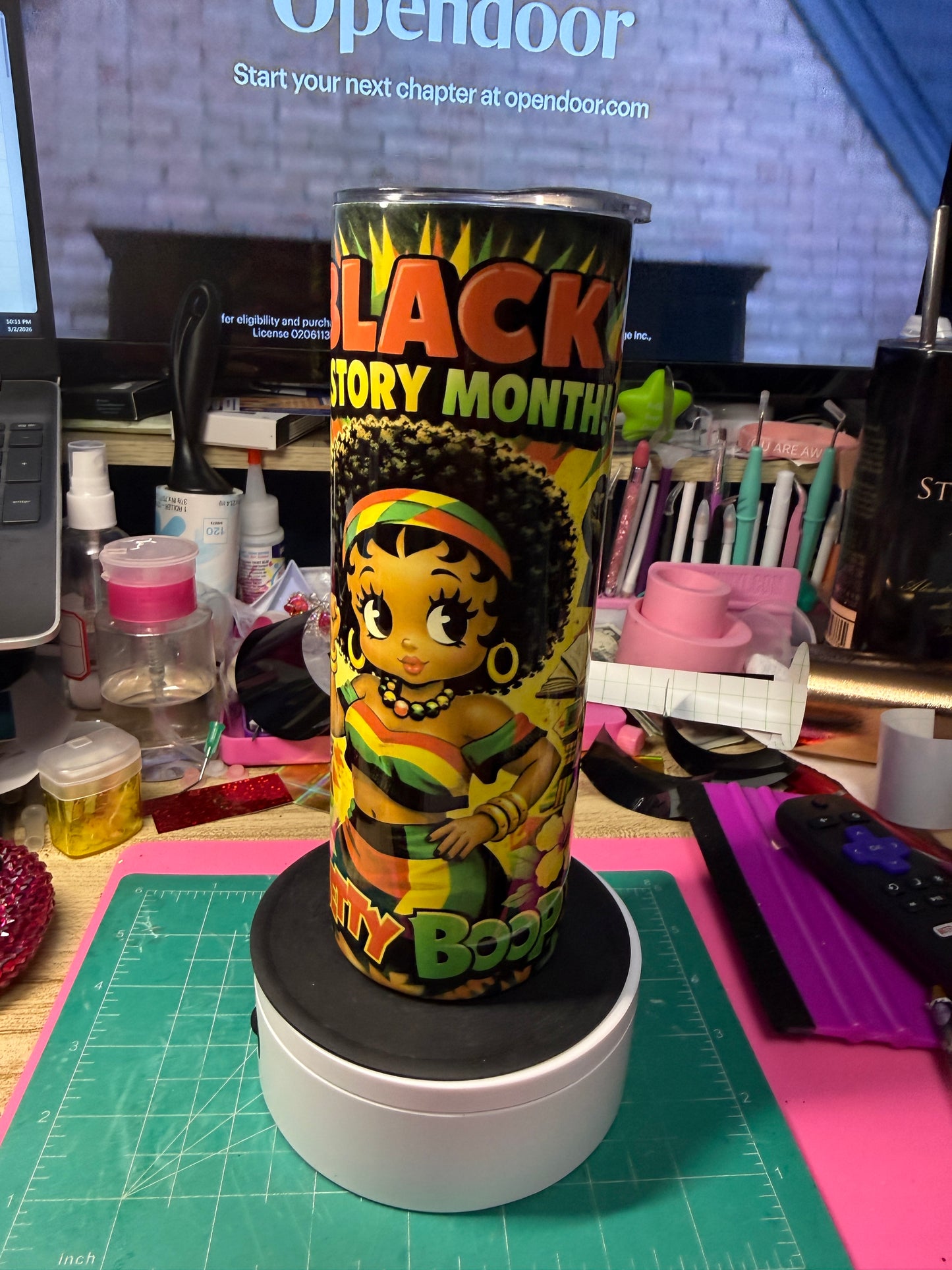 Black History Month Betty 20 oz Stainless Steel Tumbler