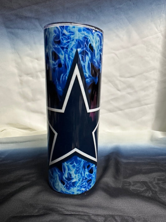 Cowboy Flames Tumbler