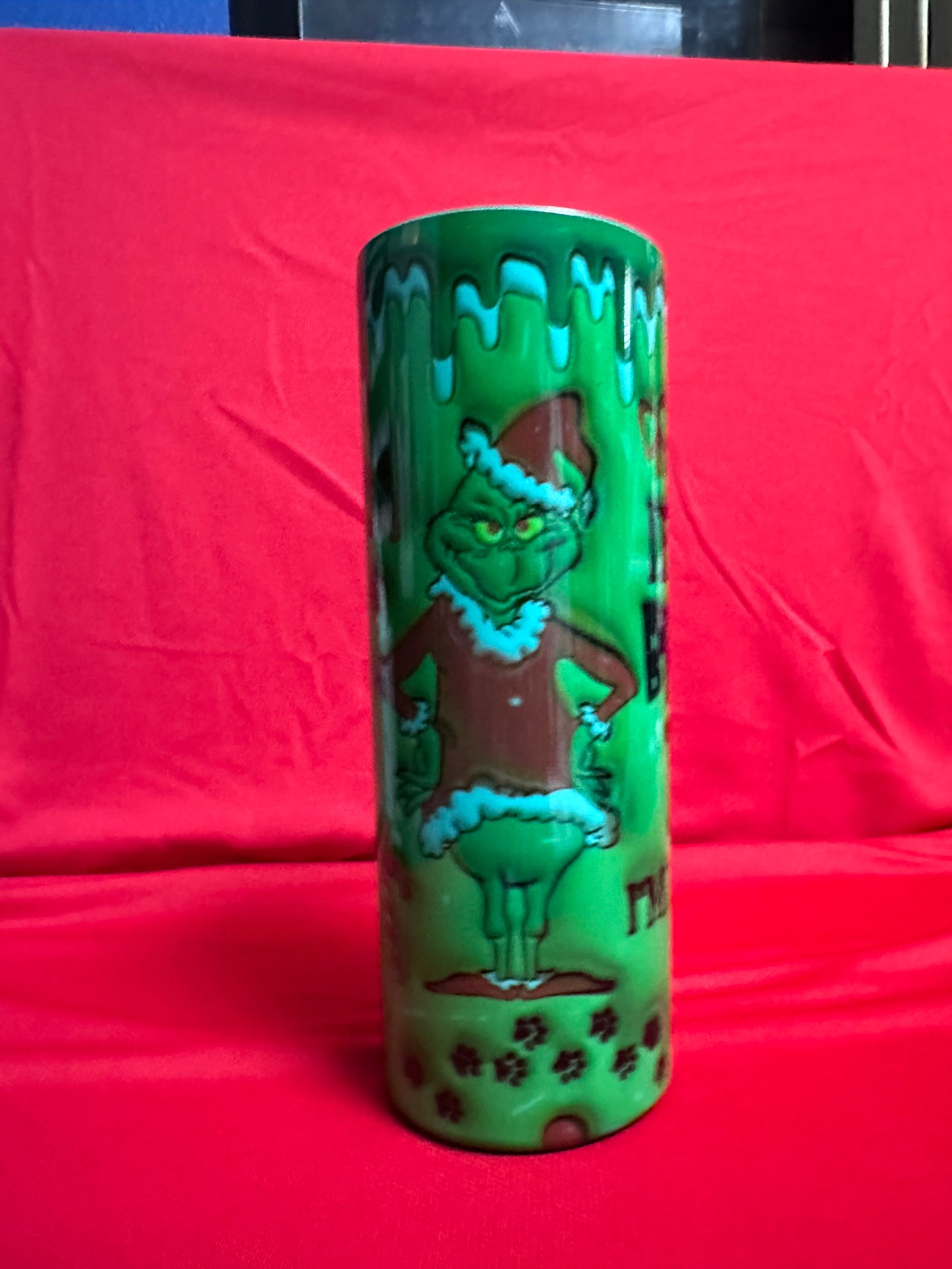 20 oz Grinch “If I can’t bring my dog…” Stainless Steel Tumbler