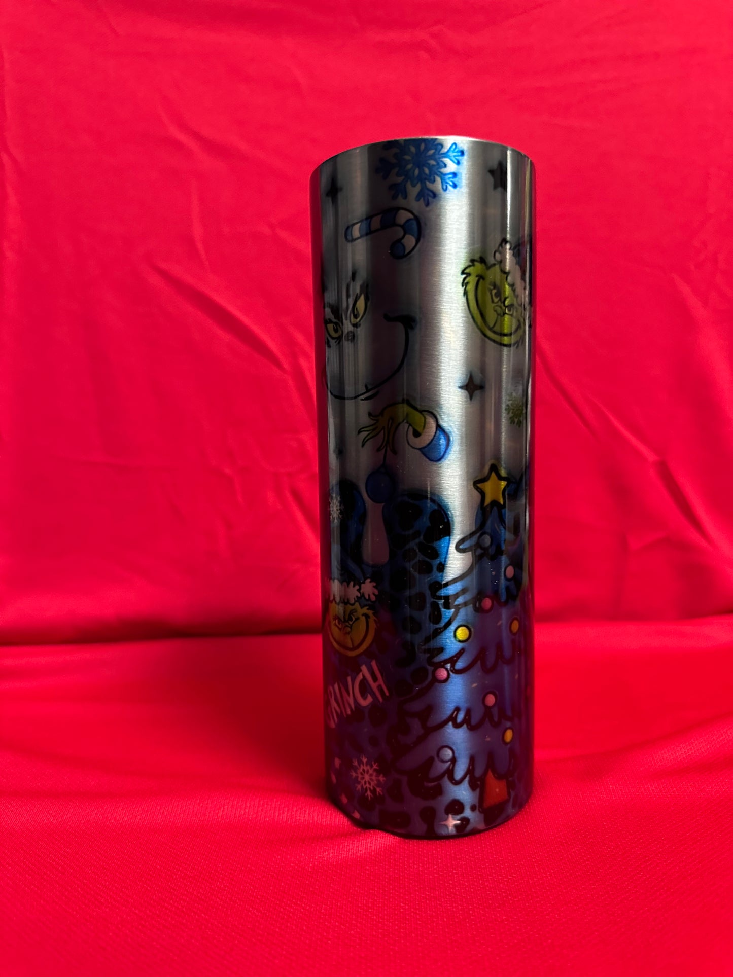 20 oz Grinch Blue Leopard Stainless Steel Tumbler