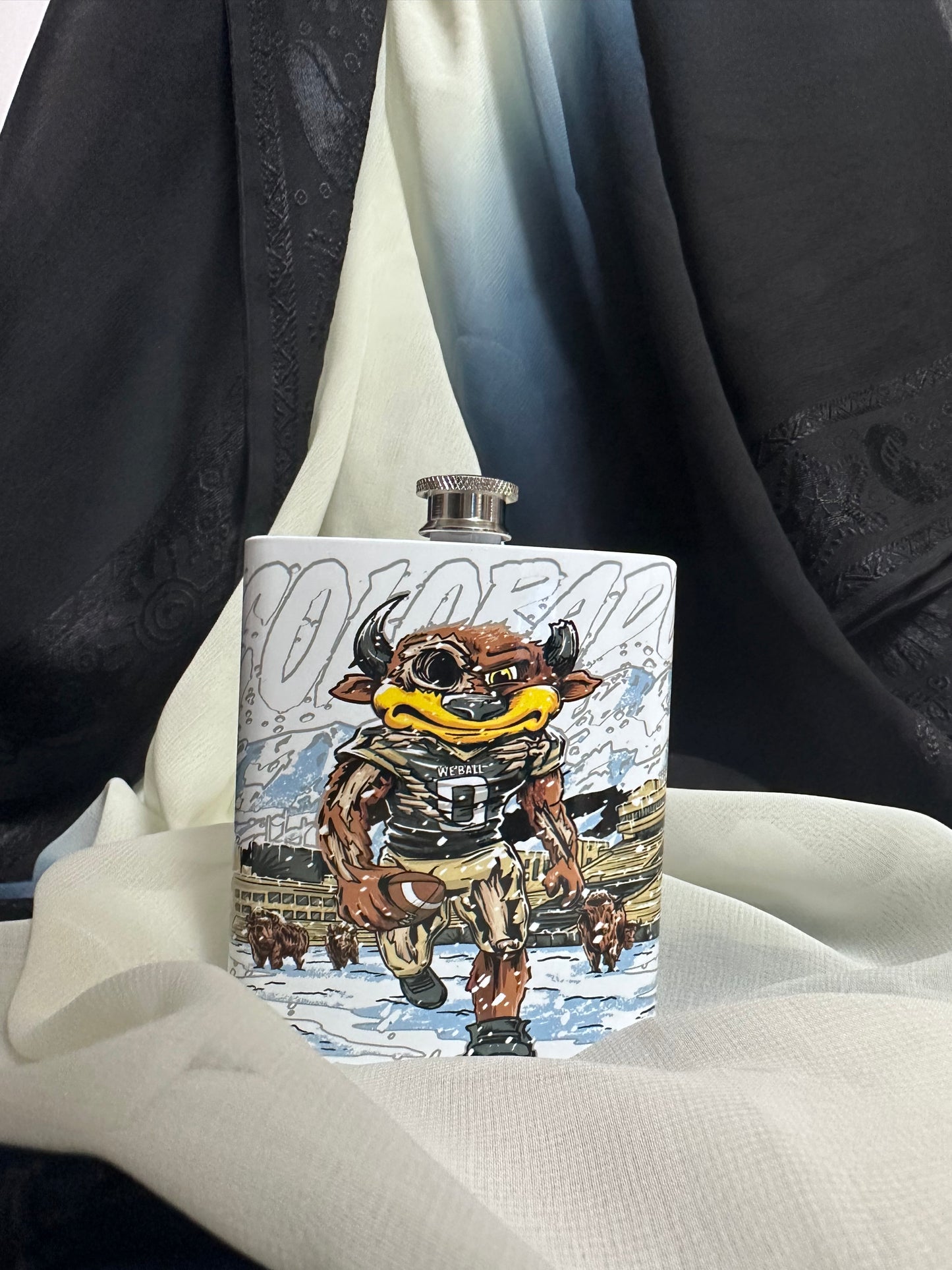 Custom 7 oz Colorado (Buffaloes) Flask