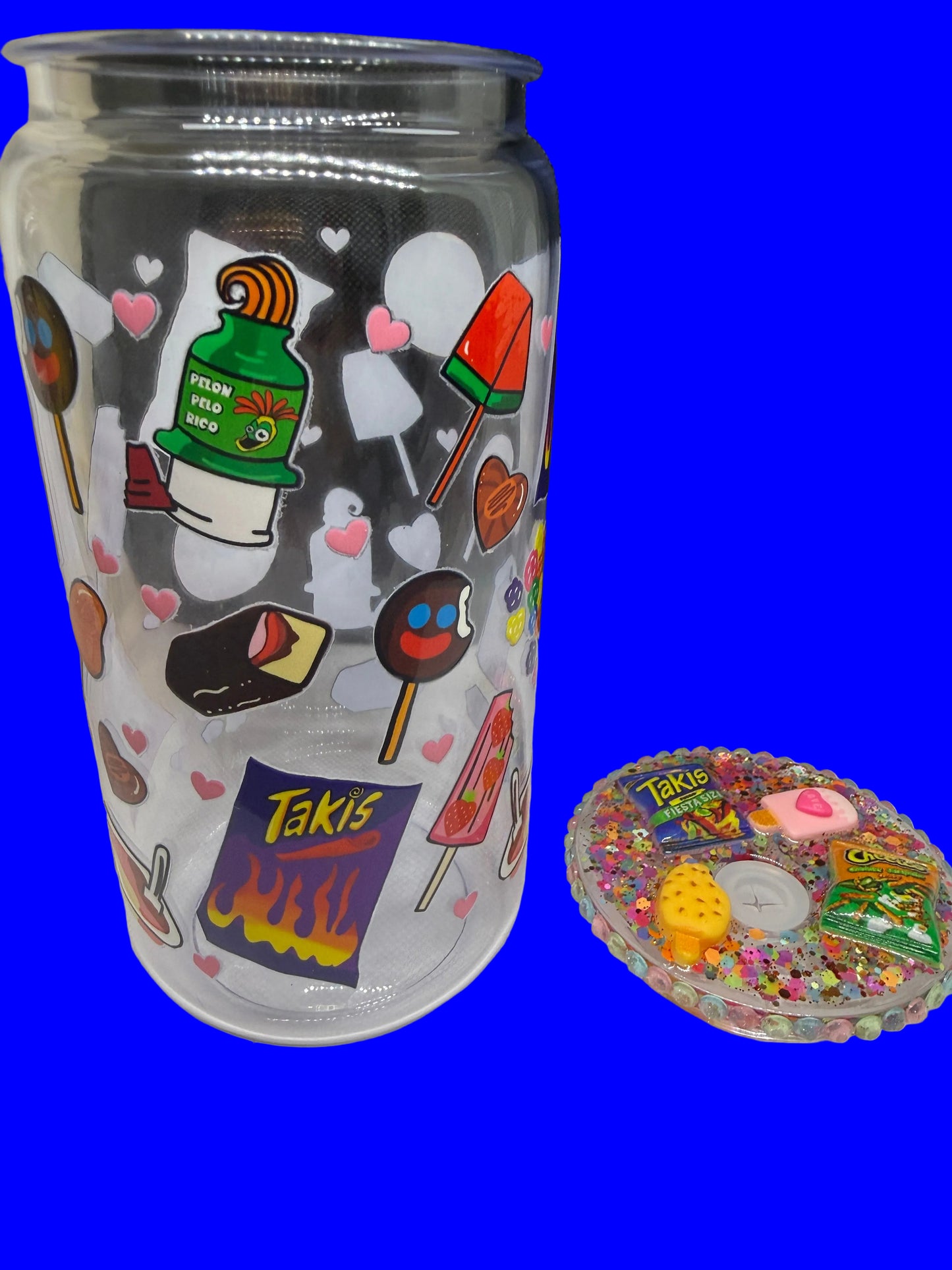 Takis and Treats 16 oz Acrylic Glass Can Tumbler