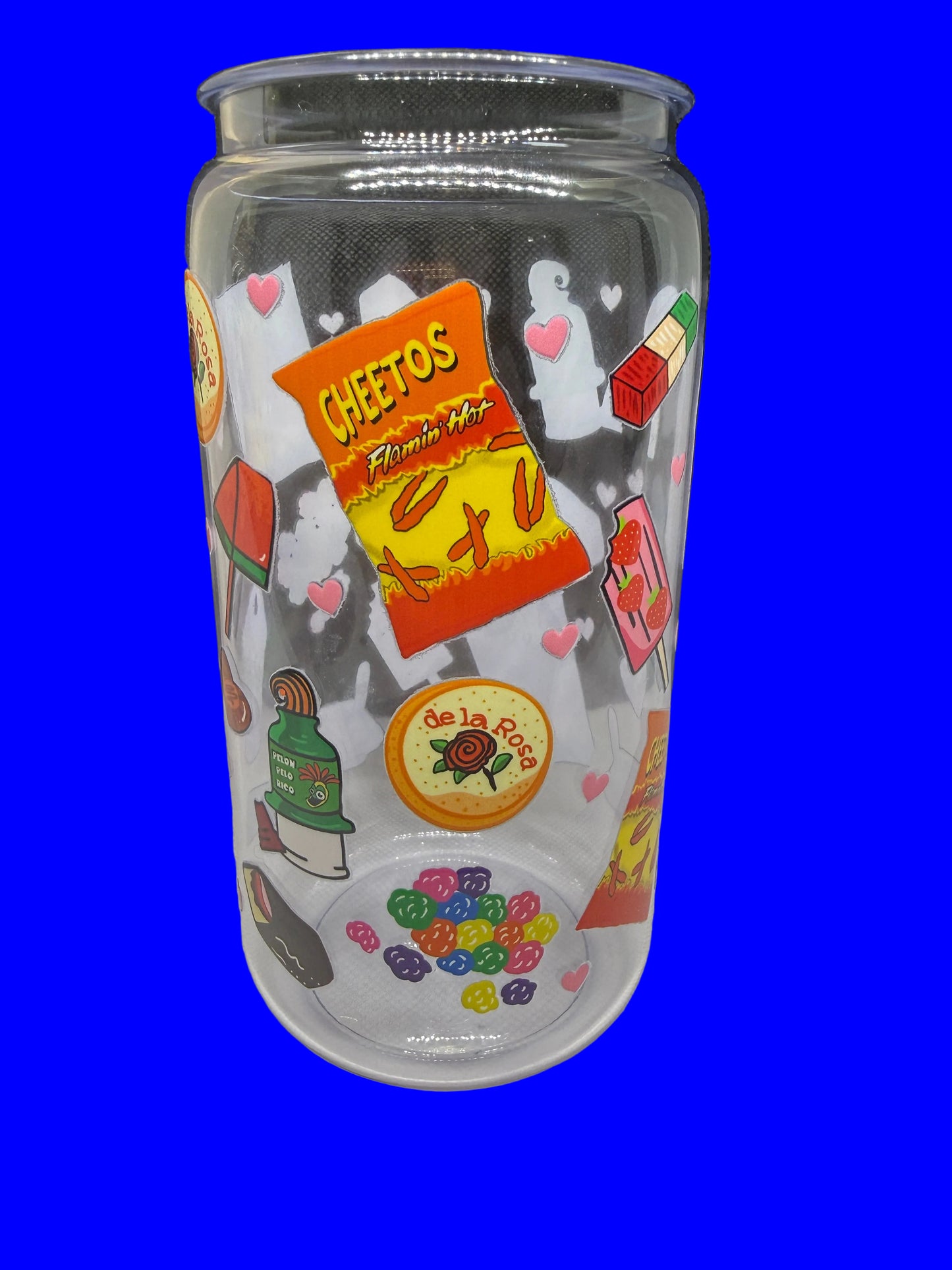 Takis and Treats 16 oz Acrylic Glass Can Tumbler