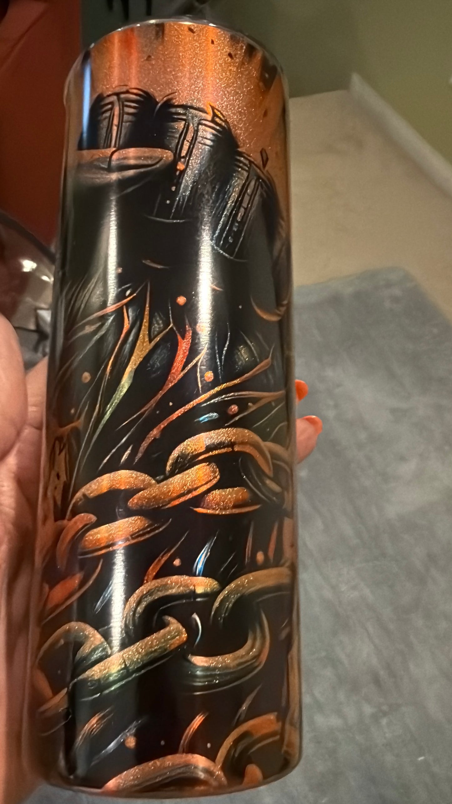 Fist Breaking Chains 20 oz Stainless Steel tumbler