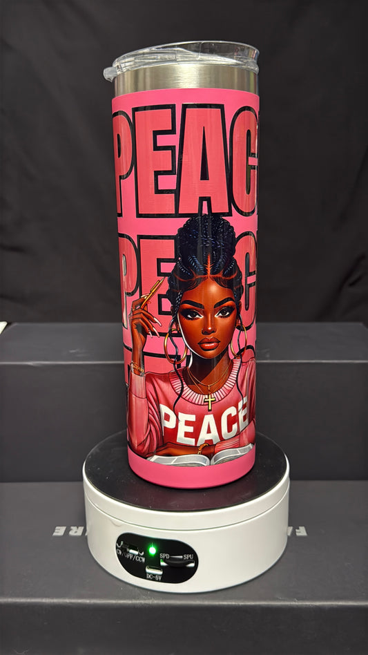 PEACE PEACE PEACE 20 oz Stainless Steel tumbler