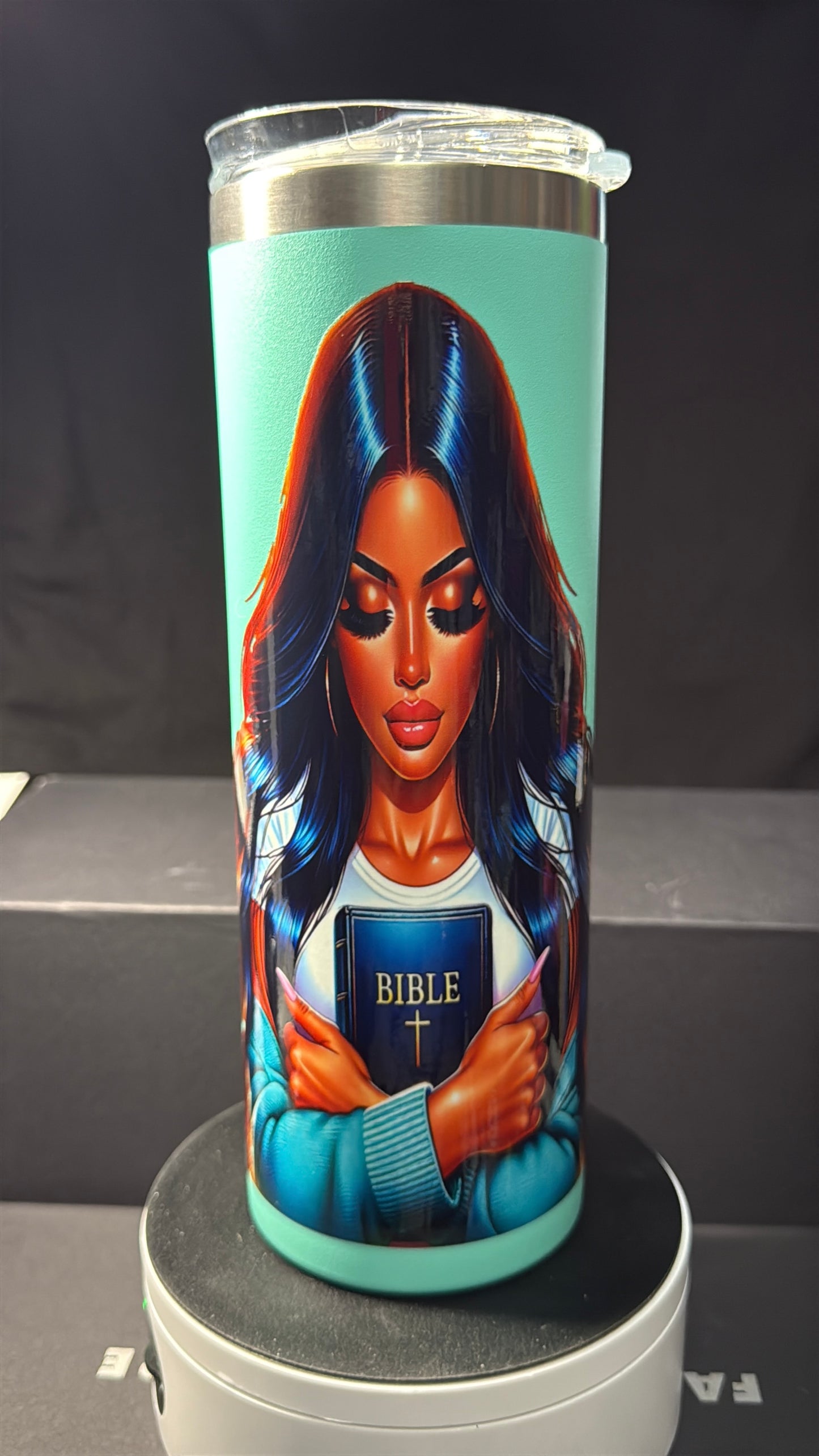 Woman of Color with Bible 20 oz Stainless Steel tumbler