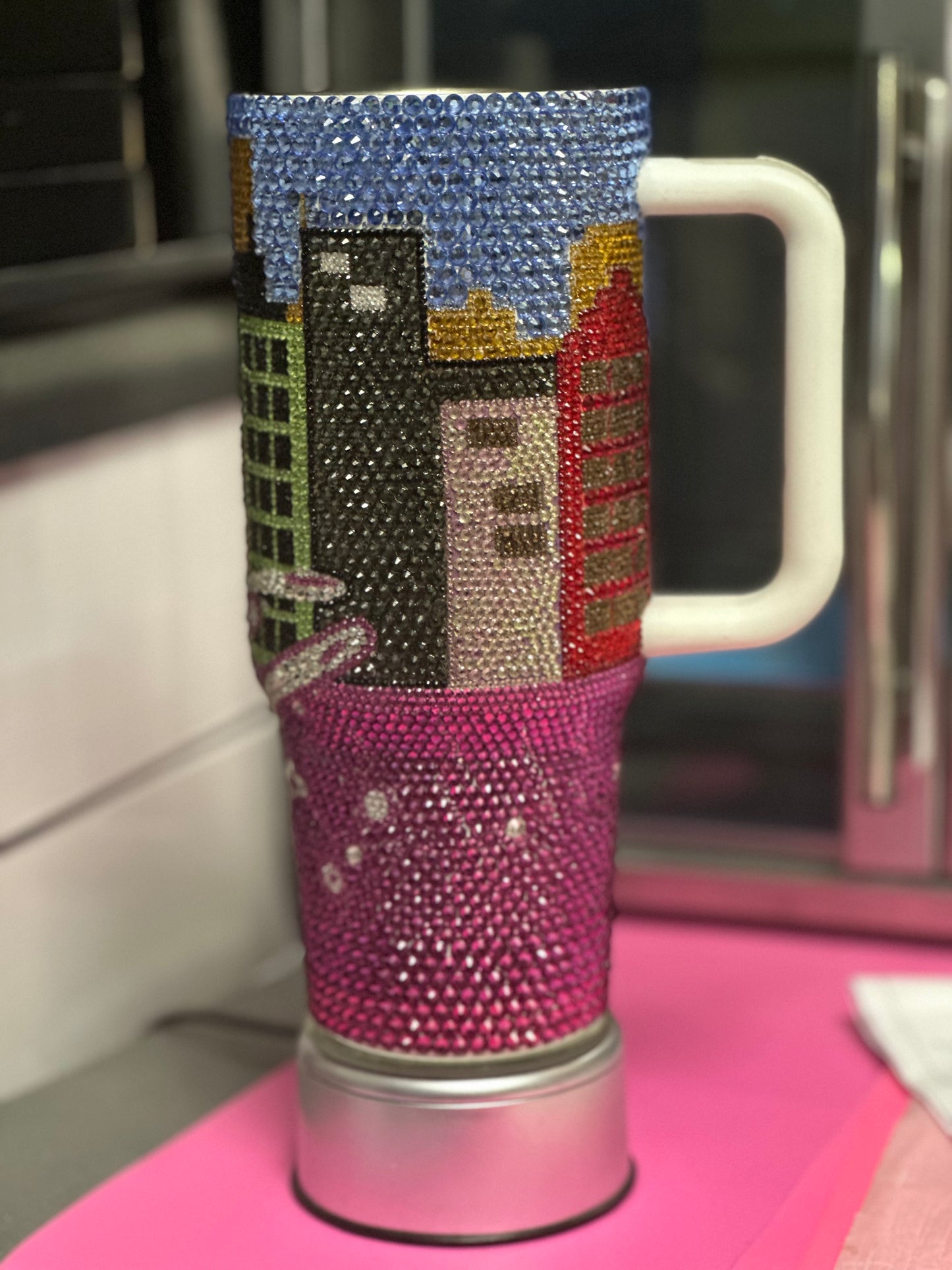 Custom 20-40 oz Stainless Steel Bling Cup (See description)