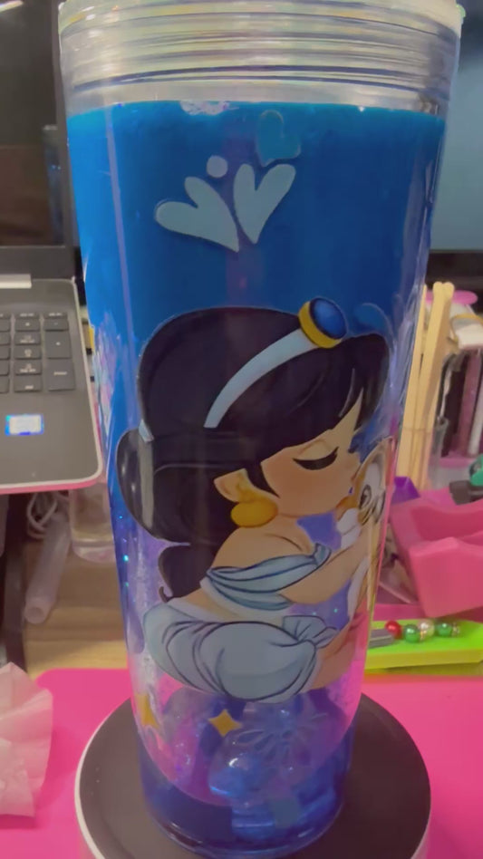 Arabian Kiss 20 oz acrylic snow globe tumbler